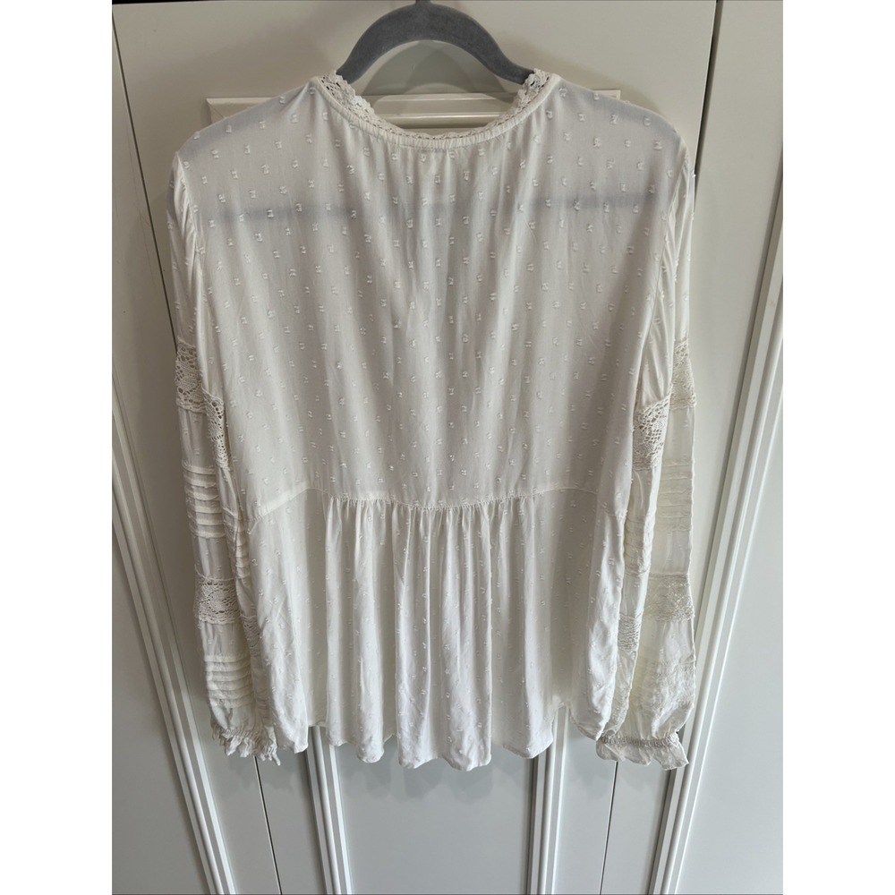 Sundance White Crochet Lace‎ Top Cottagecore Peasant Boho Fairy Ethereal Pure - Picture 4 of 7